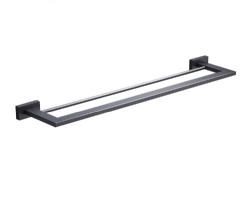 Wall mounted double towel bar