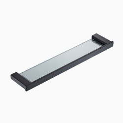 Wall mounted glass shelf